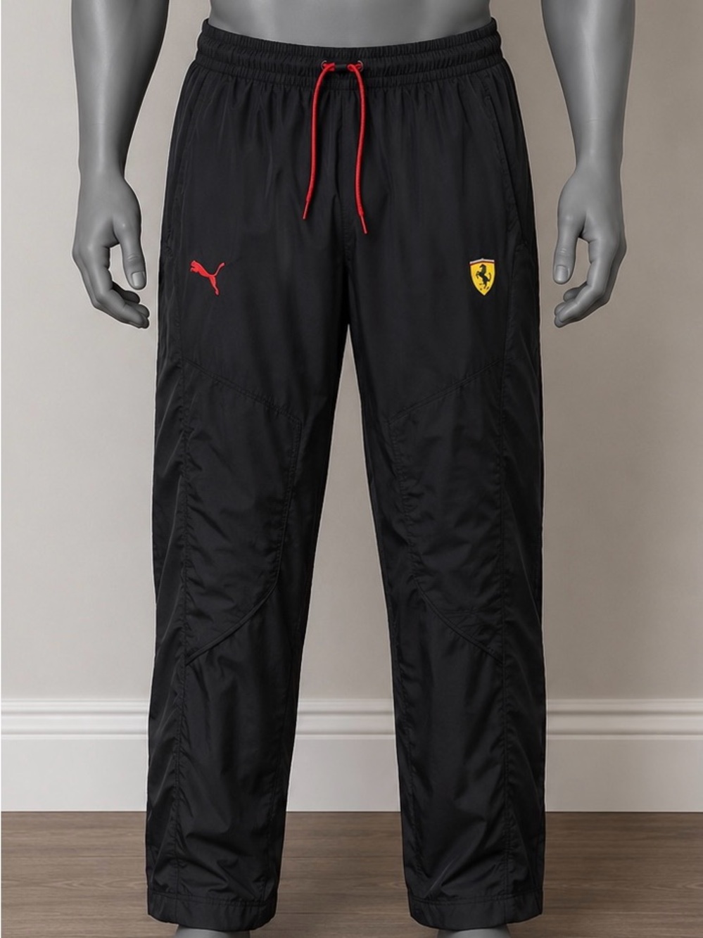 Vintage Puma x Scuderia Ferrari Black Track Pants - Mens Size